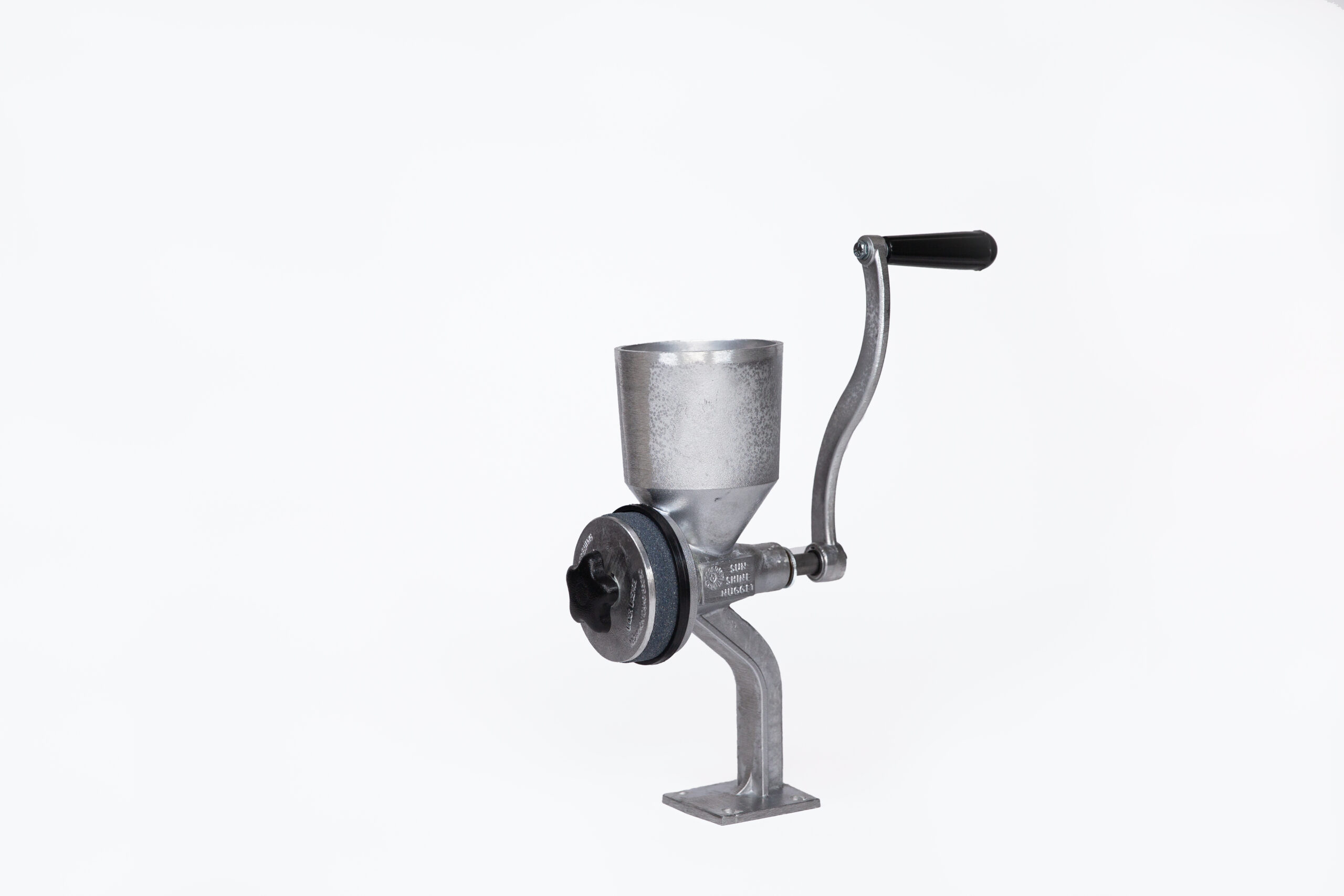 The Silver Nugget™ Hand Crank Flour Mill and Clamp – Breadtopia